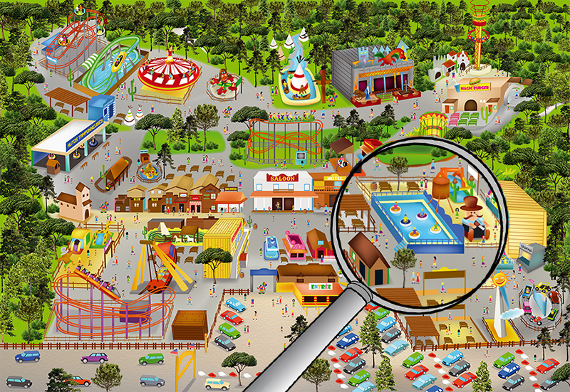 illustration plan du parc Magic park Land