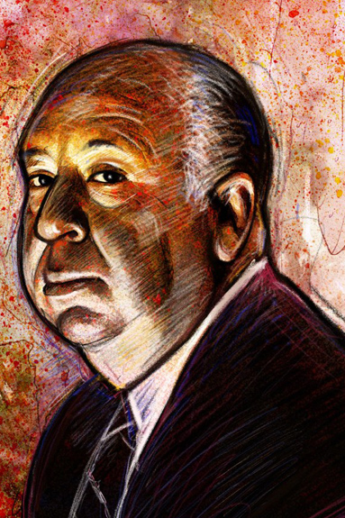 portrait d'Alfred Hitchcock