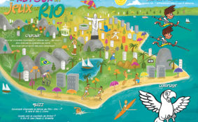 set de table pour enfants sur le thème des Jeux olympiques de Rio thème rio