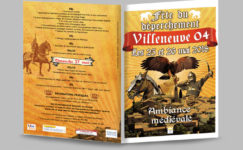 dépliant fête médiévale de Villeneuve 2018